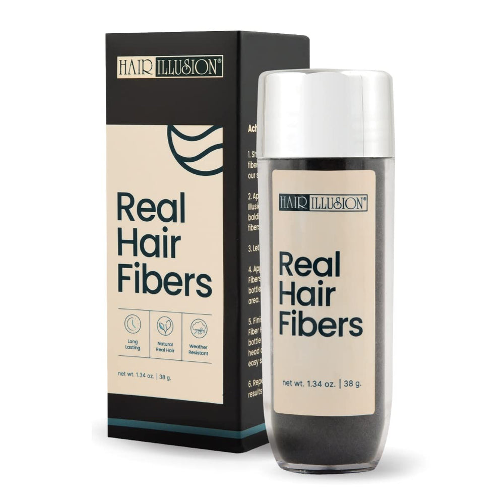Hair Illusion fibra-pelo-real-cabello-fino: cobertura natural y volumen.