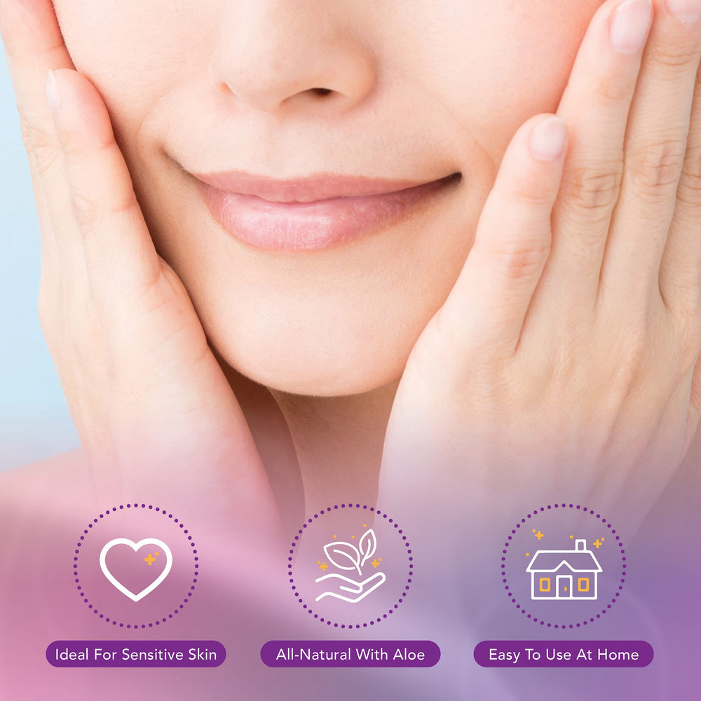 Hair Off Facial Buffer diseño compacto ideal para viajes y retoques.