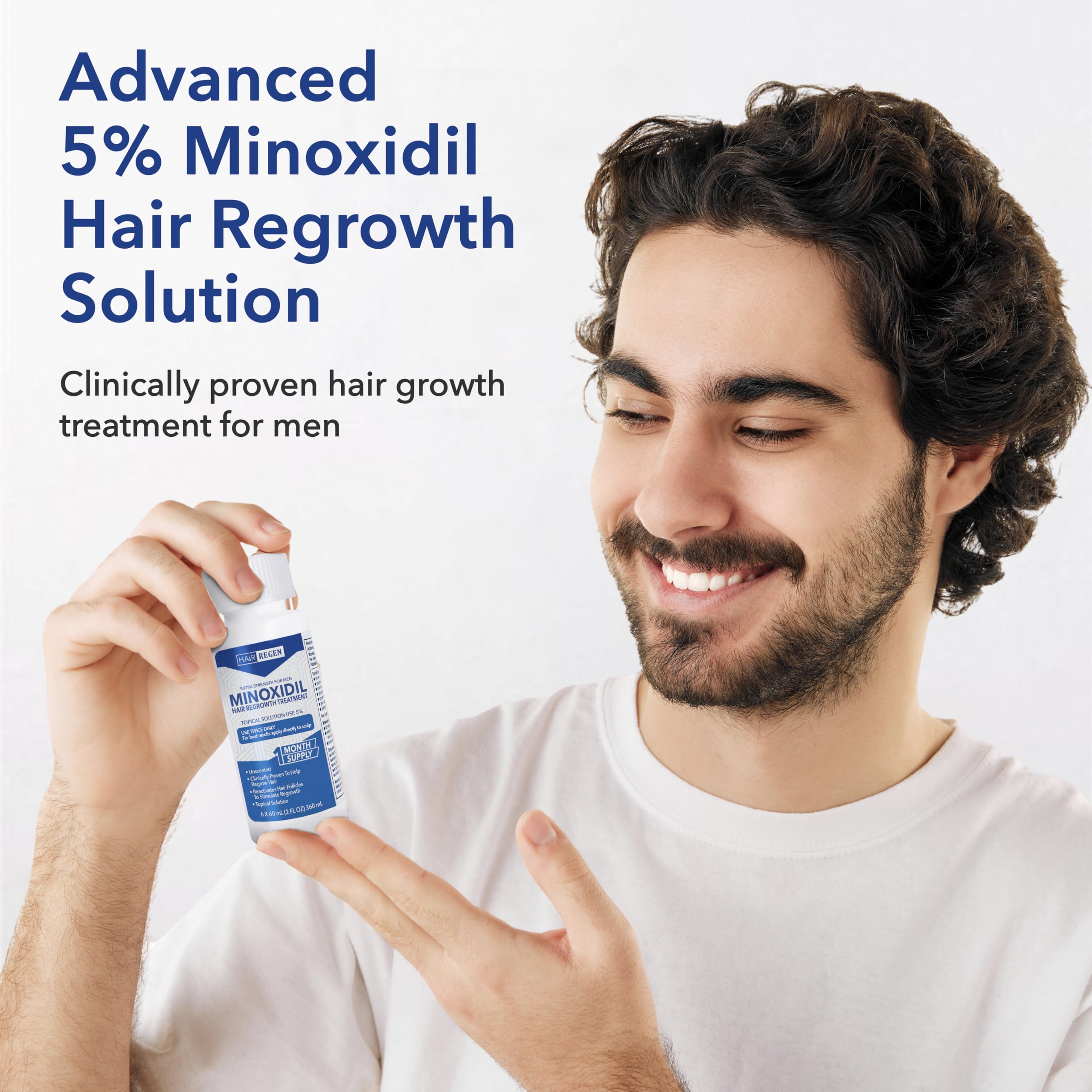 Hair Regen Minoxidilo 5% gotero para dosificación precisa