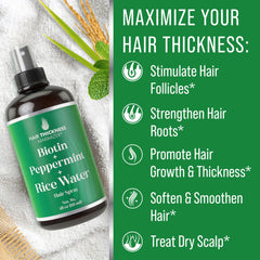 Hair Thickness Maximizer spray cabello crecimiento suave: nutre los folículos para un aspecto más pleno.