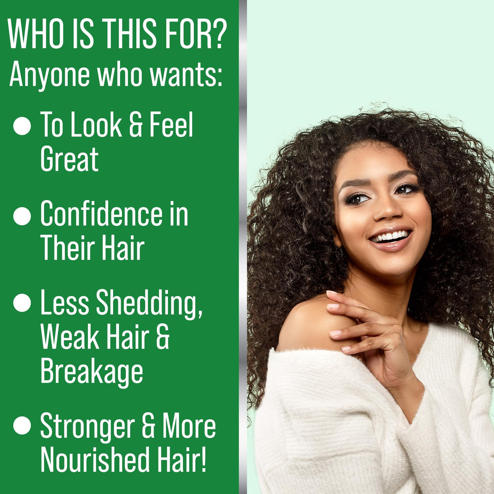 Hair Thickness Maximizer spray nutrición de cabello: biotina y menta para cabello más fuerte.
