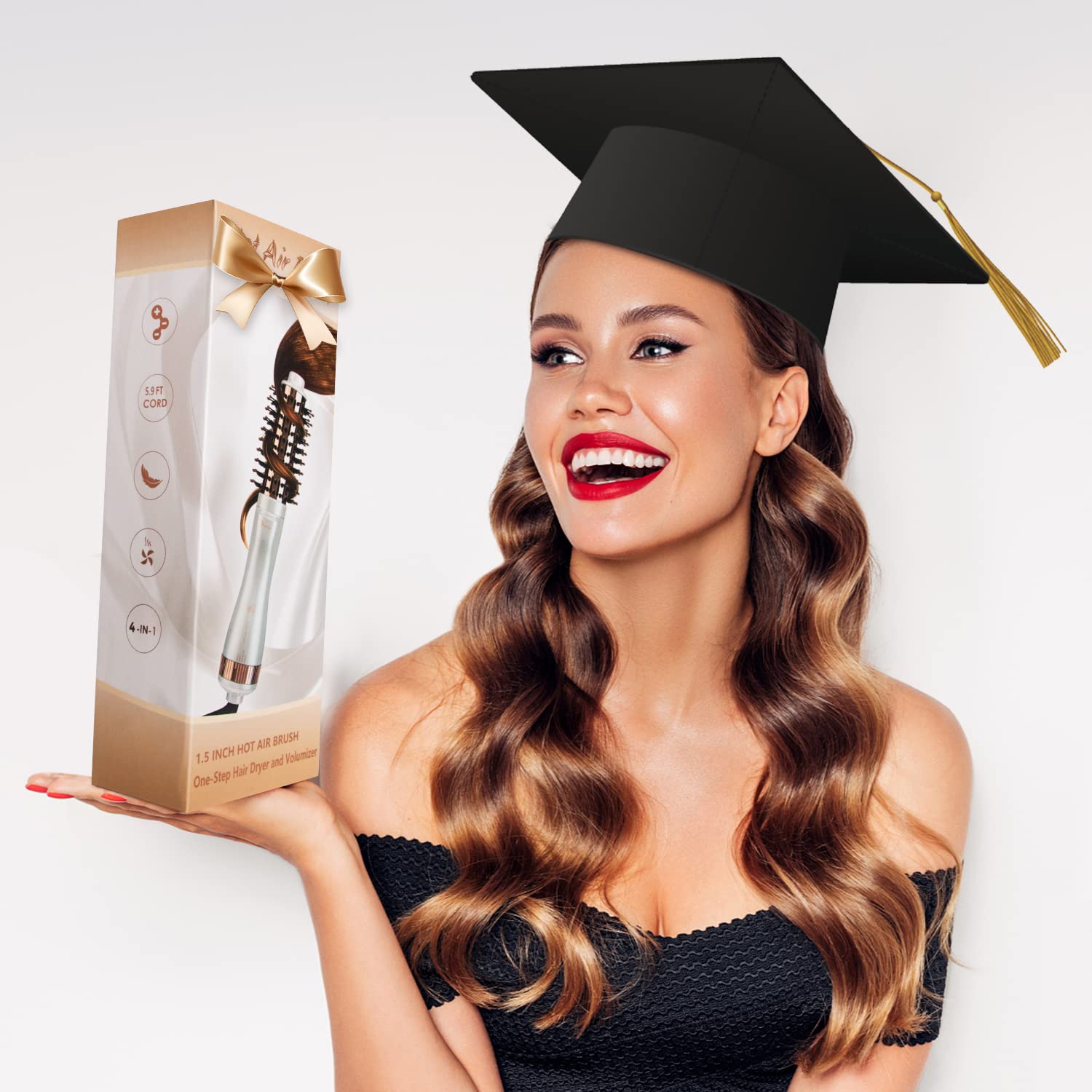 Hair trends mango ergonómico para control cómodo durante el peinado