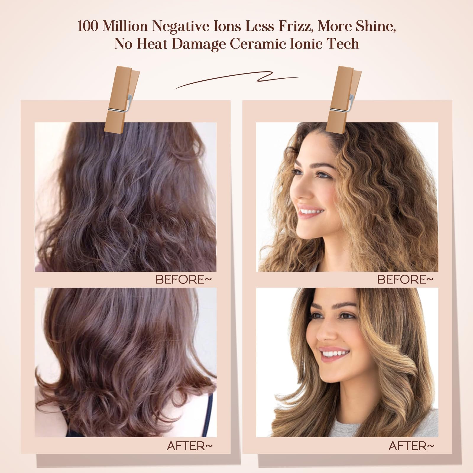 Hair Trends nano-titanio-tecnologia mejora la transferencia de calor para peinados duraderos.