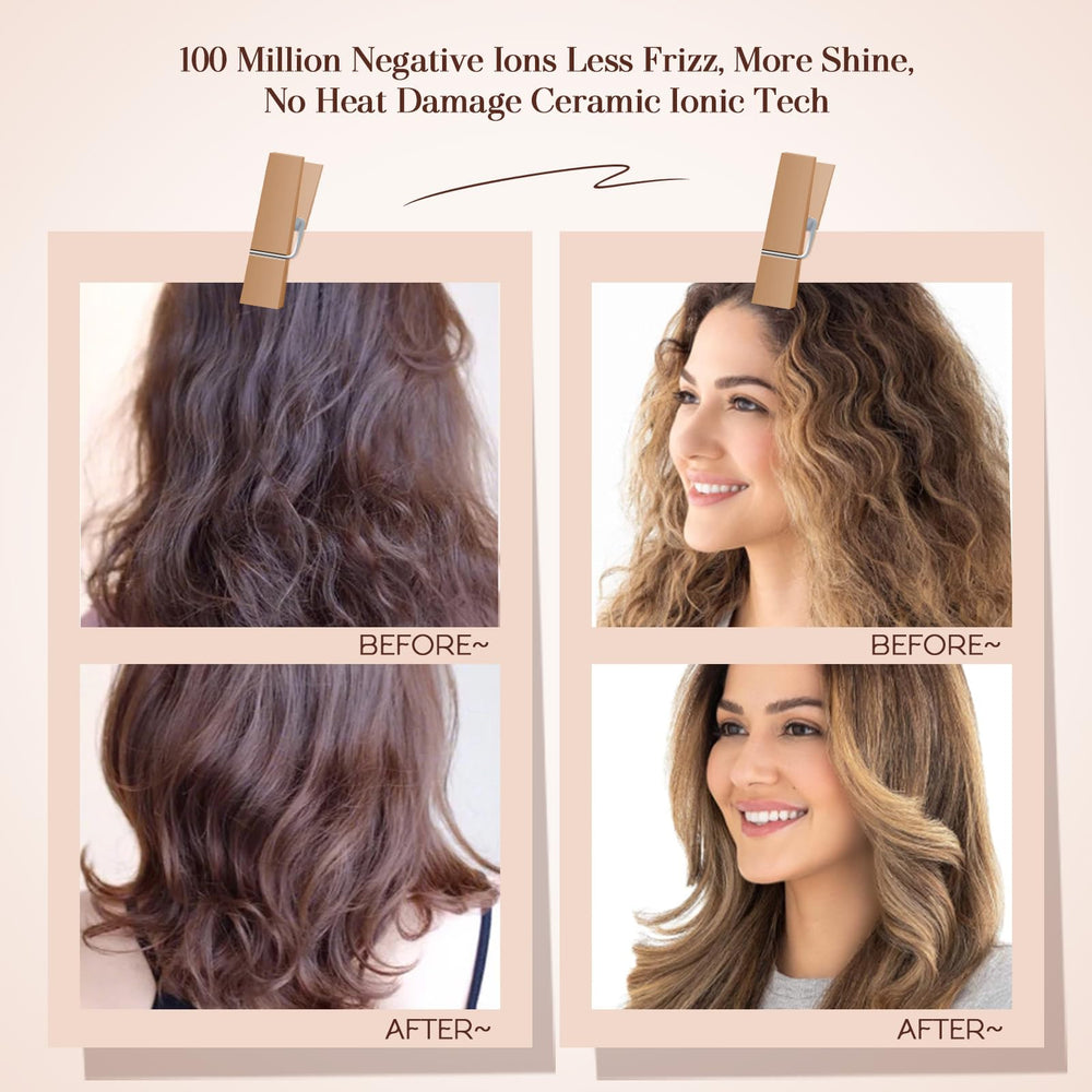 Hair Trends nano-titanio-tecnologia mejora la transferencia de calor para peinados duraderos.
