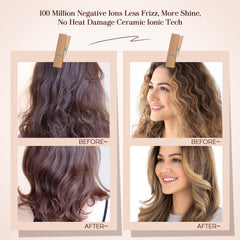 Hair Trends nano-titanio-tecnologia mejora la transferencia de calor para peinados duraderos.