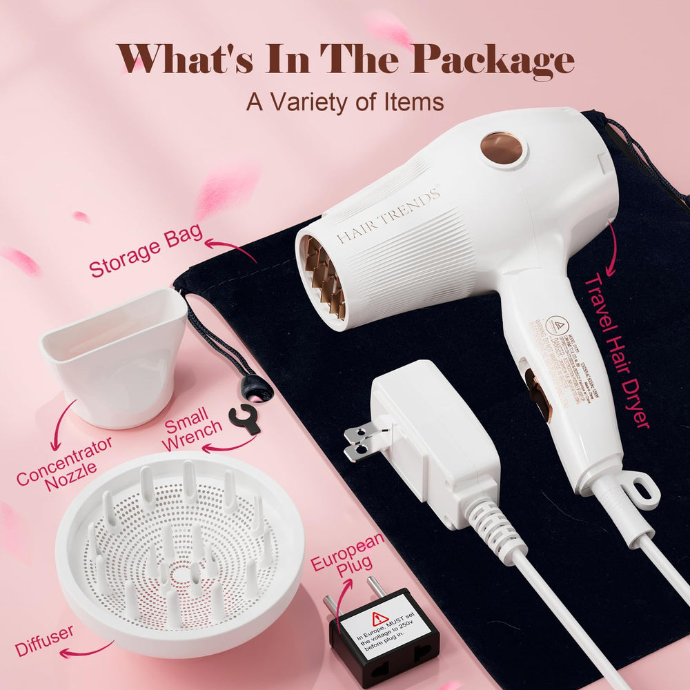 Hair Trends secador 1200W con opciones de calor y velocidad
