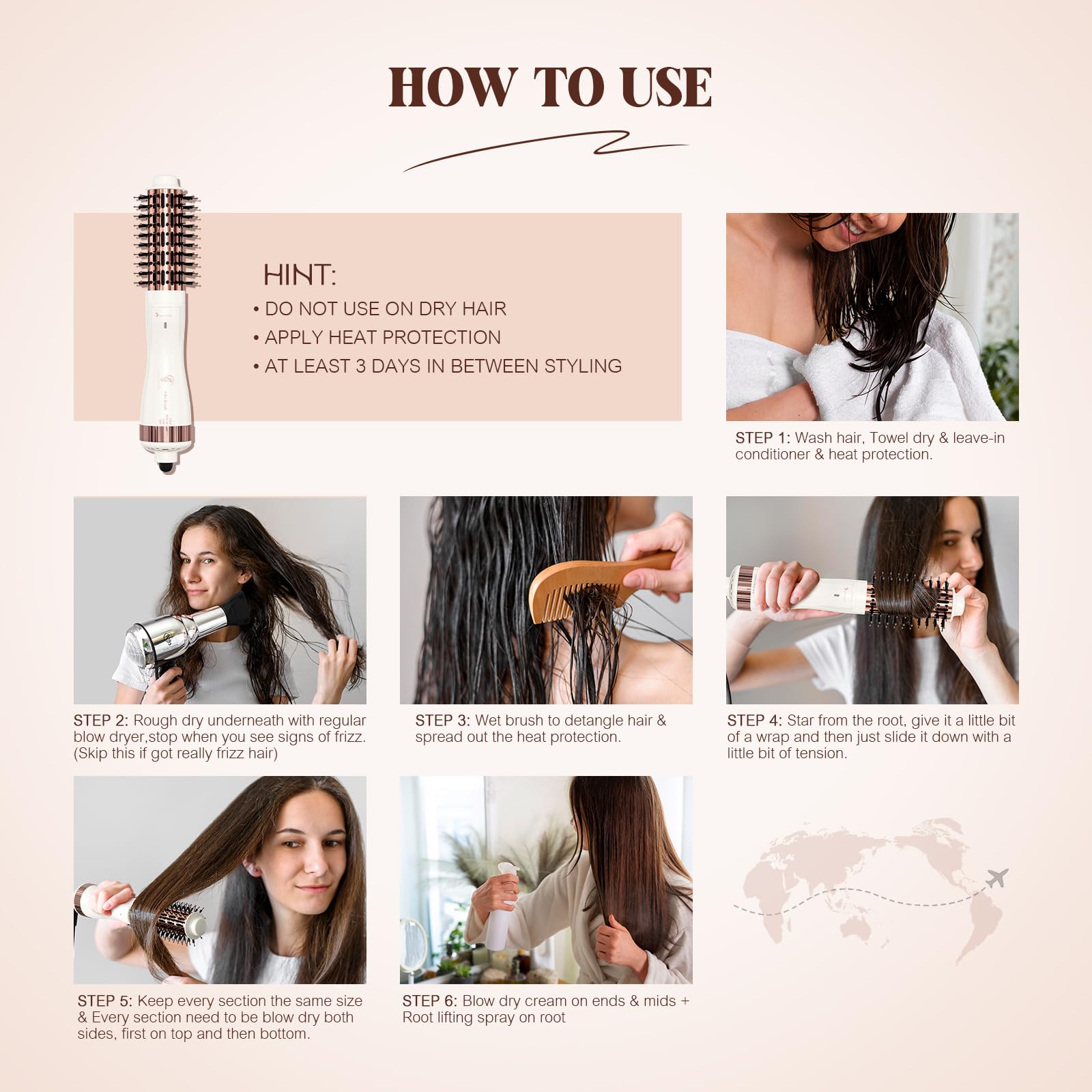 Hair trends tres ajustes de calor y dos velocidades