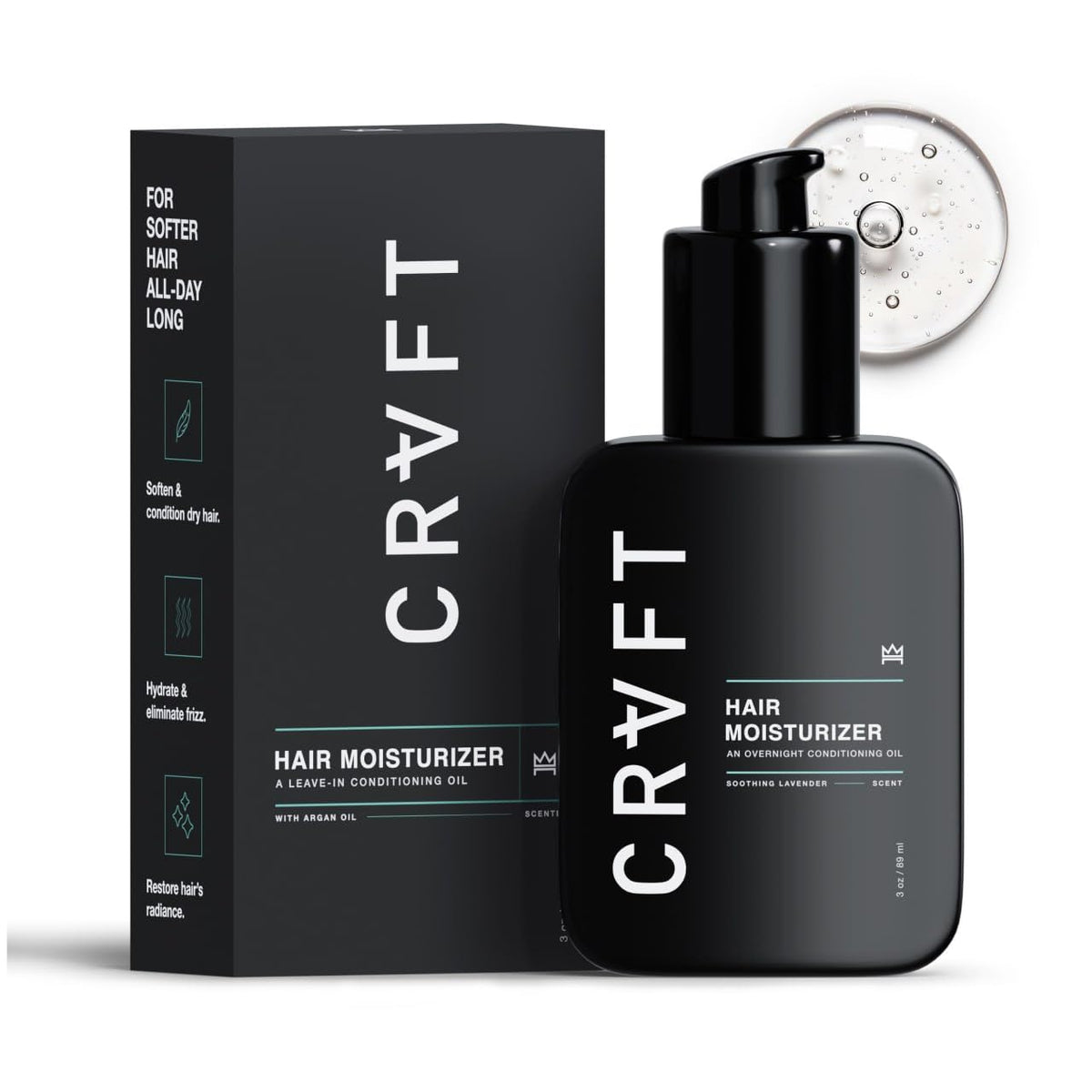 Hair Craft Co. CRVFT leave-in bottle pump for easy daily hydration across hair types