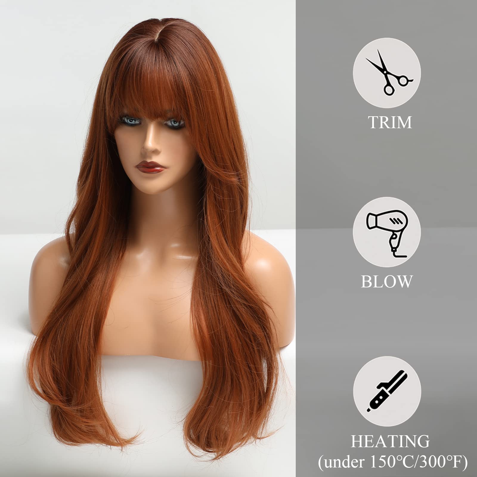 HAIRCUBE color cobrizo cálido ideal para ocasiones formales y cotidianas.