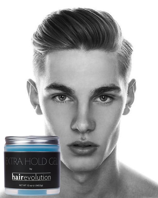 Gel Hairevolution Extra Hold – emballage et étiquette visibles pour identification.