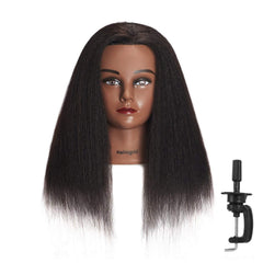 Hairingrid cabeza-mannequin pelo-real 14 pulgadas para prácticas profesionales en peluquería.