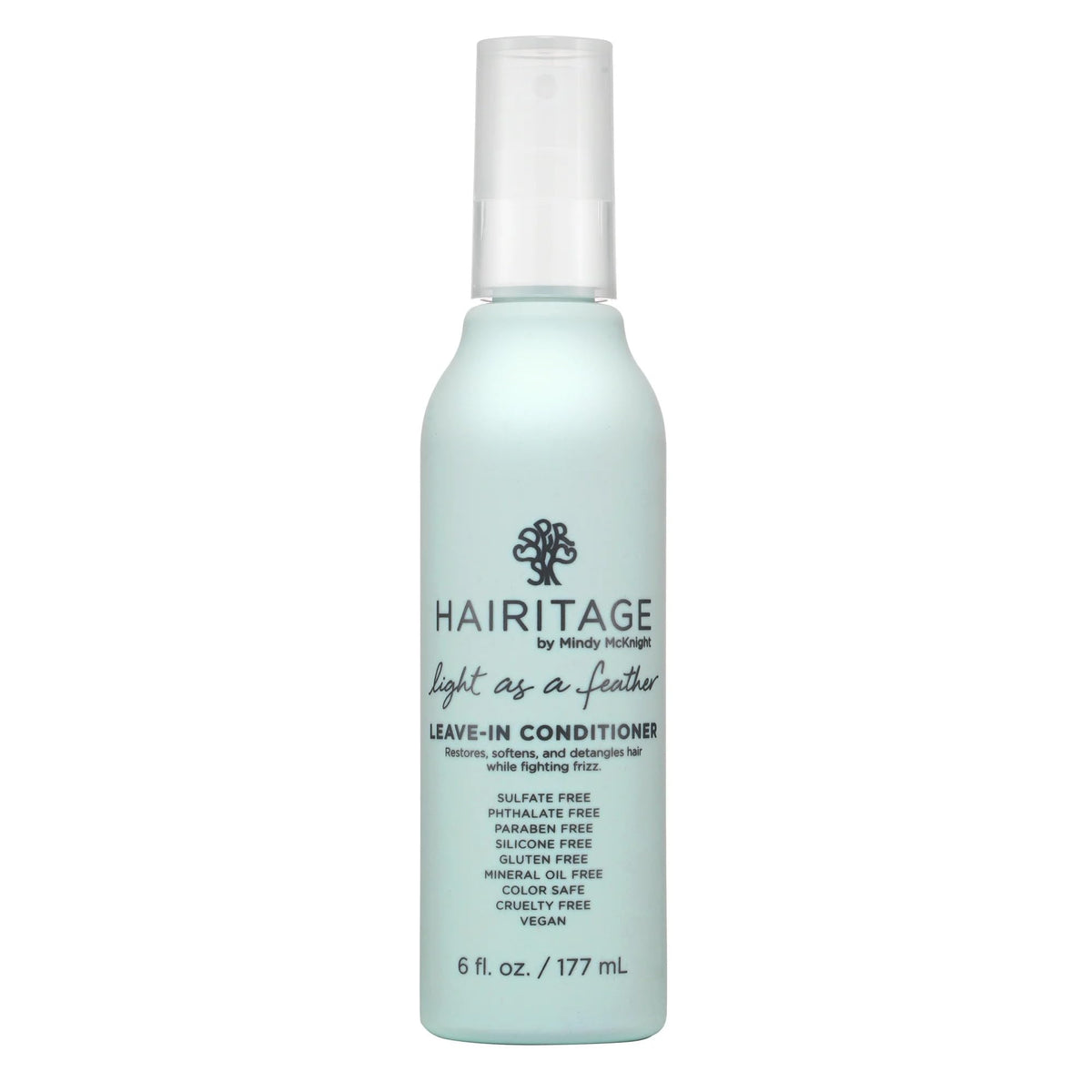 Hairitage Detangling Spray en botella de aplicación facilita el desenredo diario