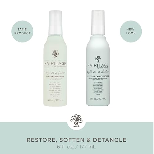 Hairitage Detangling Spray para uso diario, cabello suave y manejable