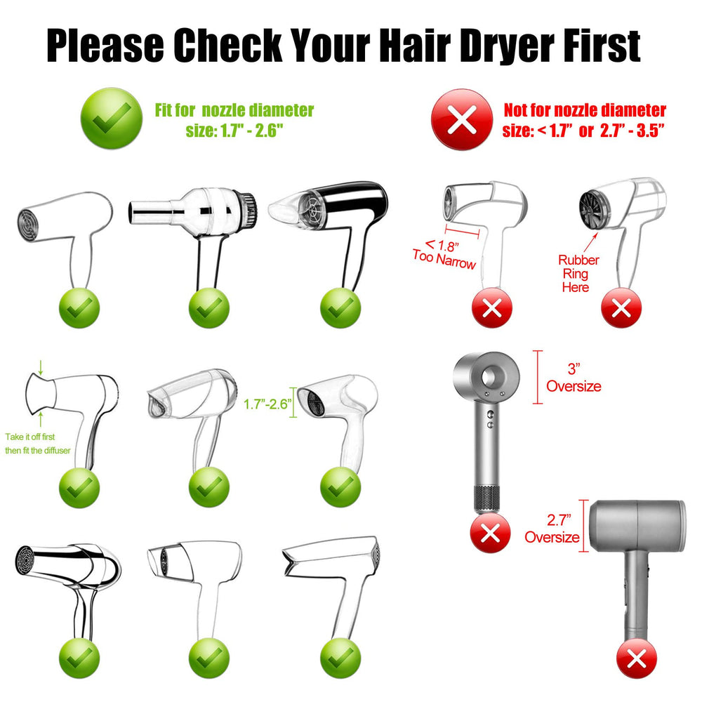 Hairizone difusor universal, compatible con la mayoría de secadores disponibles.