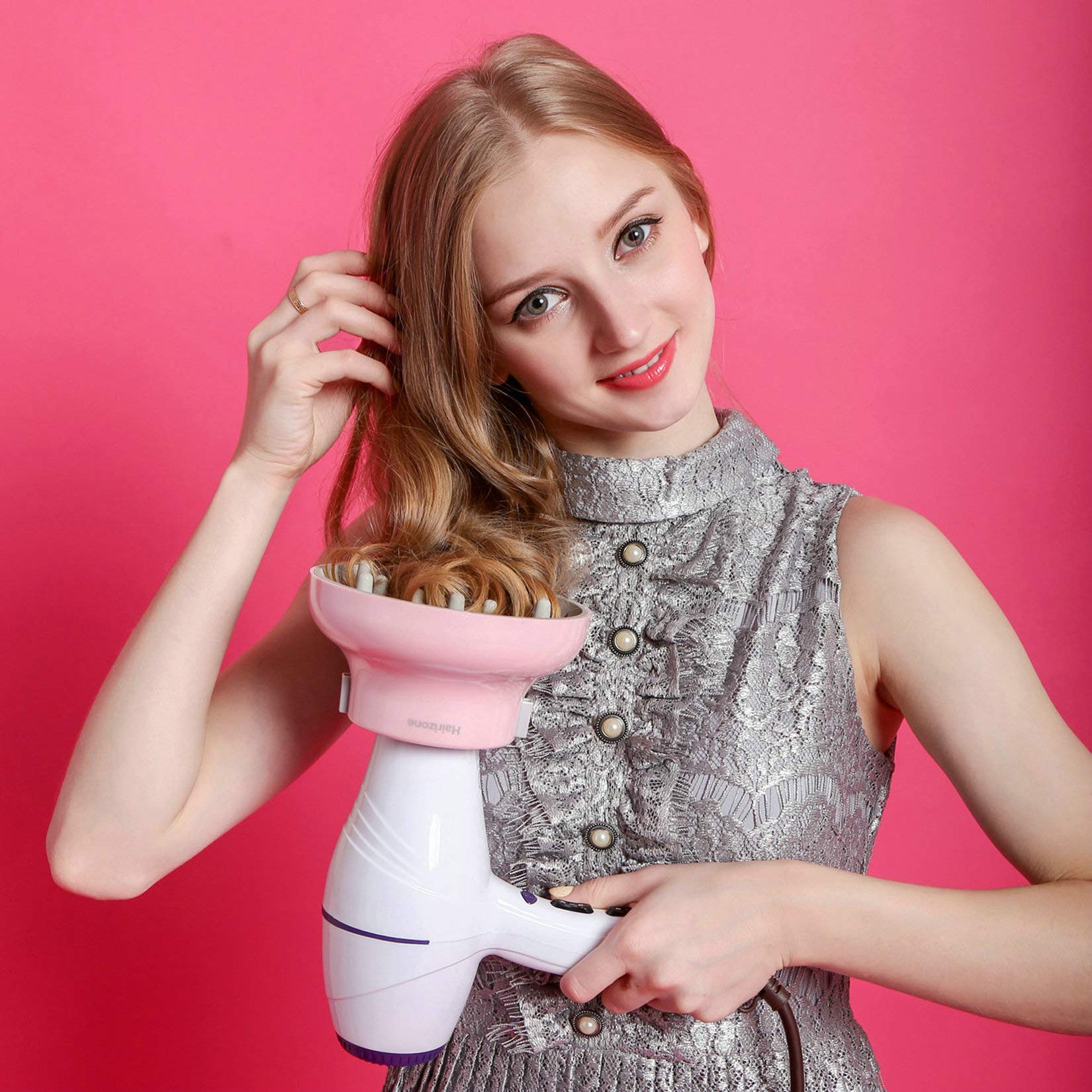 Hairizone difusor evita frizz y protege el cabello durante el secado.