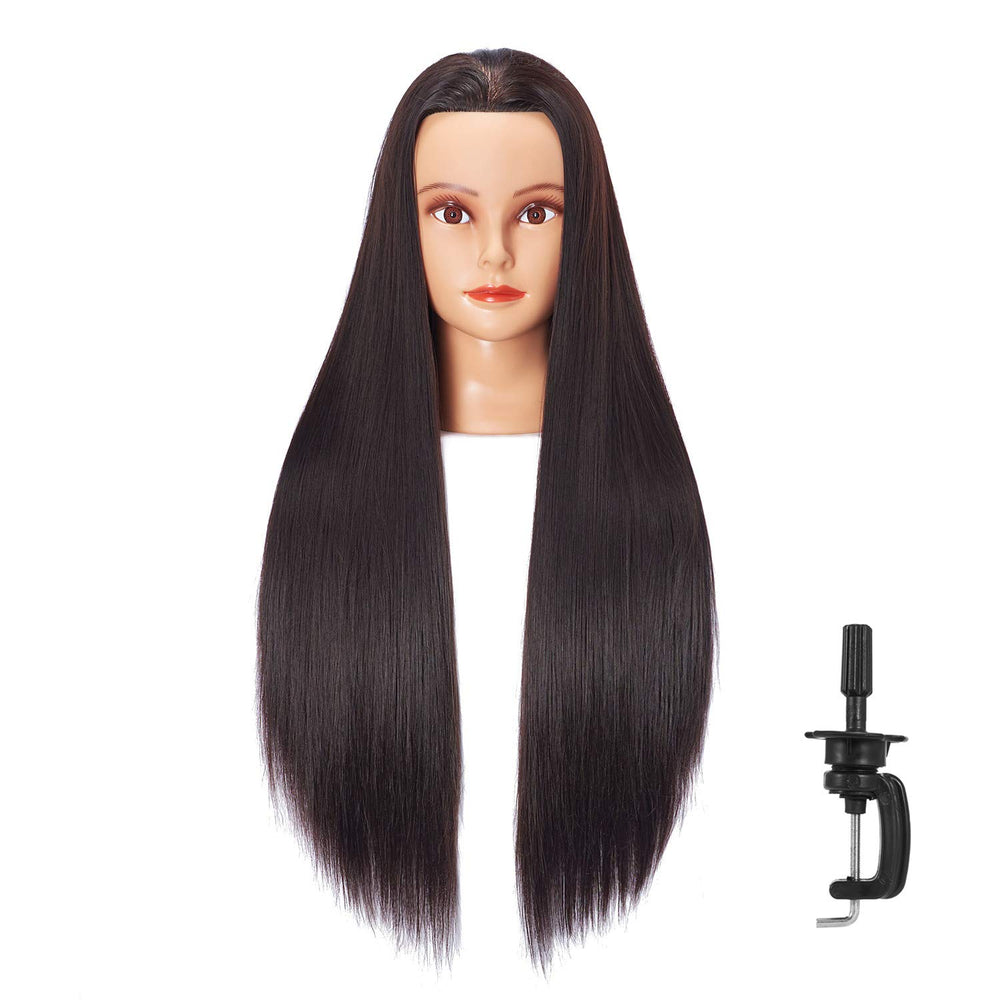 Hairlink cabeza maniquí con cabello sintético largo para practicar peinados