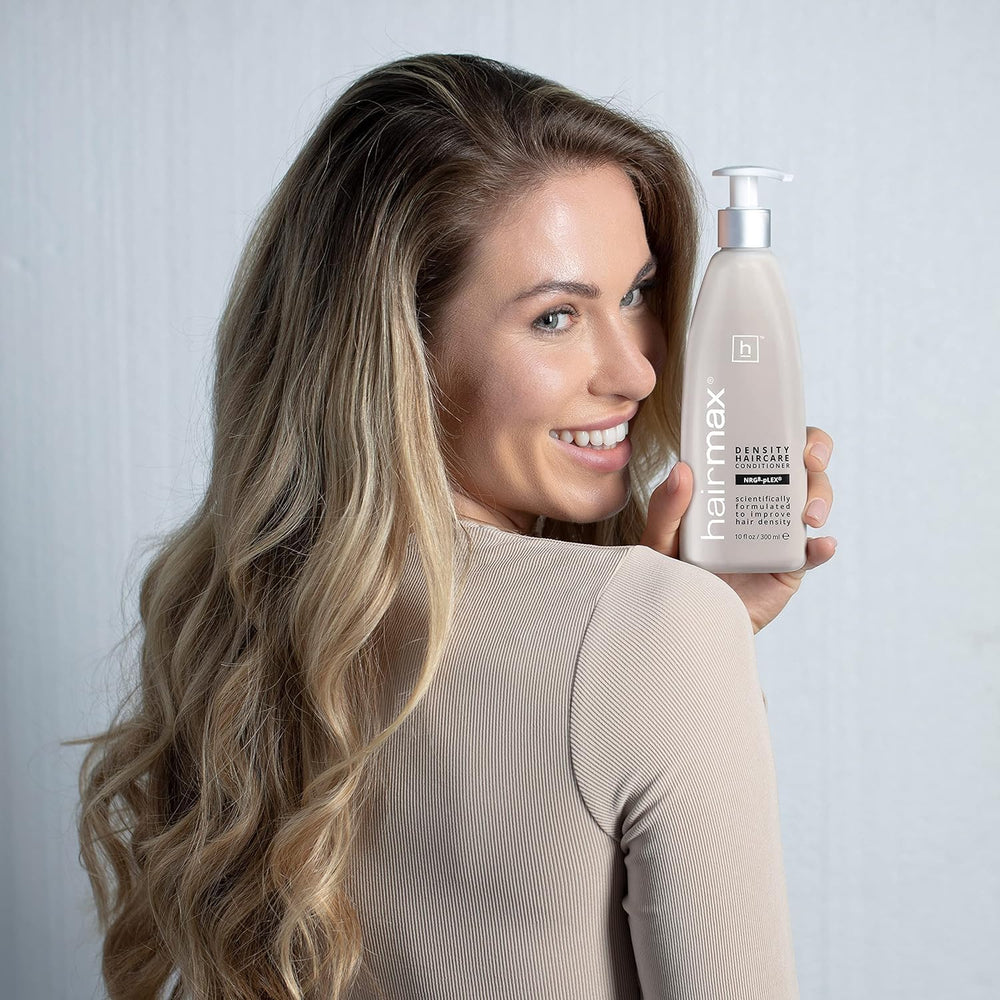 Hairmax Density Envase Premium: envase elegante para uso diario.