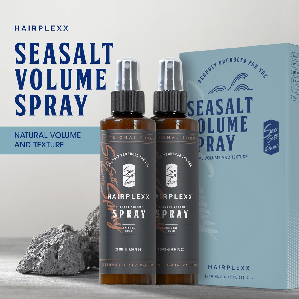 Hairplexx Sea Salt Volume Spray mist applied for natural waves