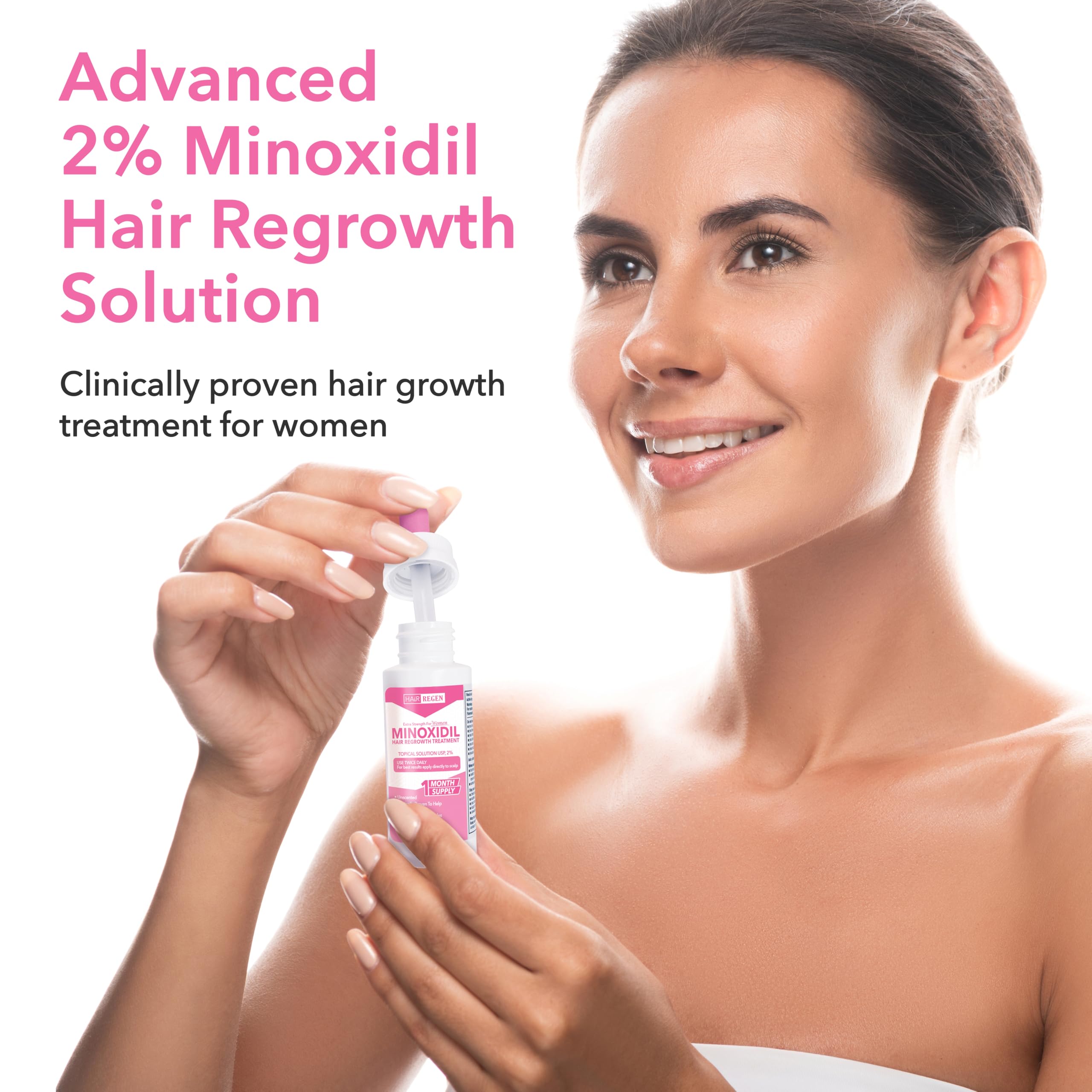 Hair Regen Minoxidil conjunto completo, suministro de seis meses para conveniencia.