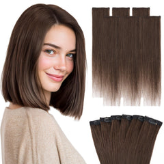 Hairro extensiones cortas con seis horquillas para volumen natural