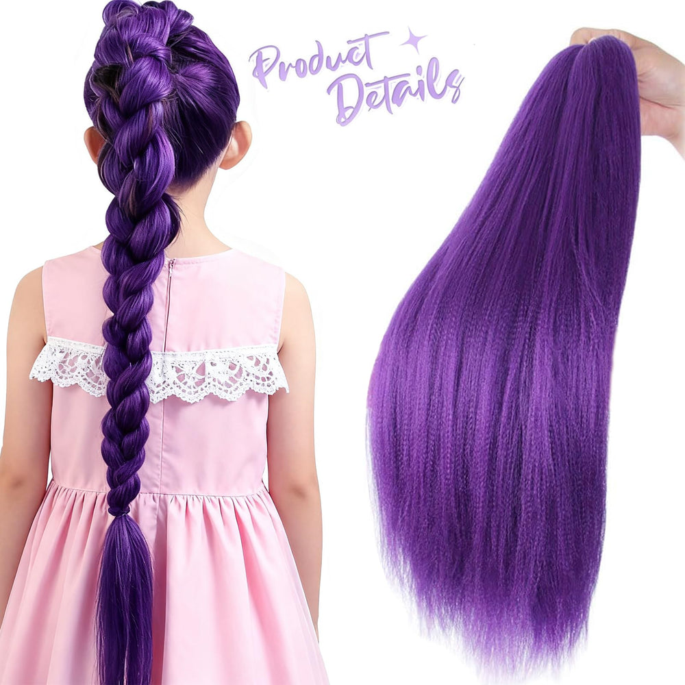 Uso para cosplay y disfraces con cabello morado HAITOO.