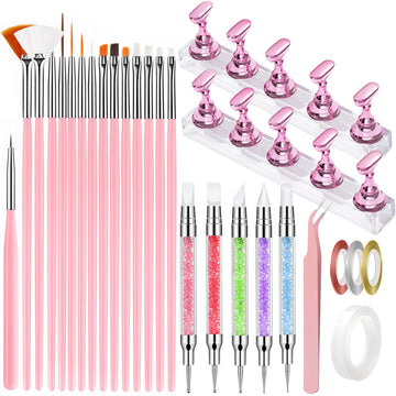 HAIY set de herramientas para uñas, pinceles para diseños detallados.