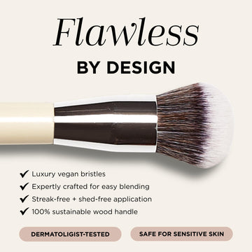 HALEYS Kabuki vegano libre de crueldad para maquillaje consciente
