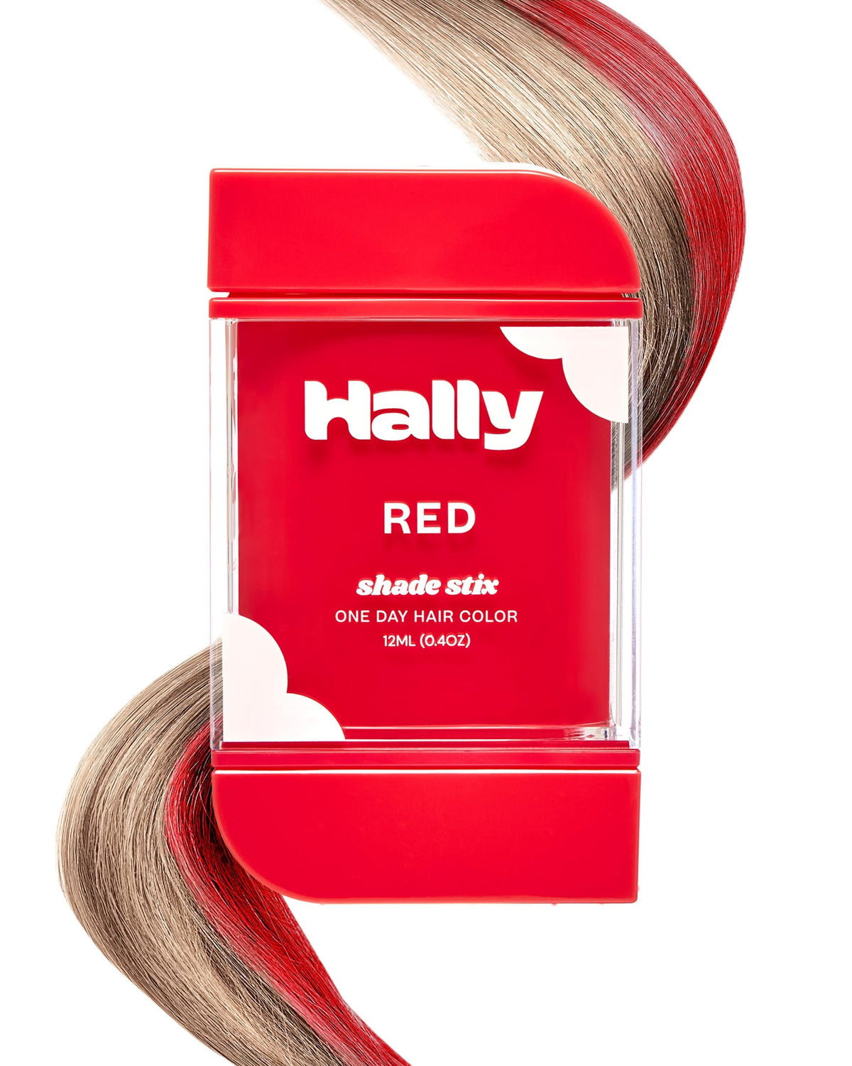 Shade Stix Rojo de Hally Hair, aplicación suave para color temporal en cabello