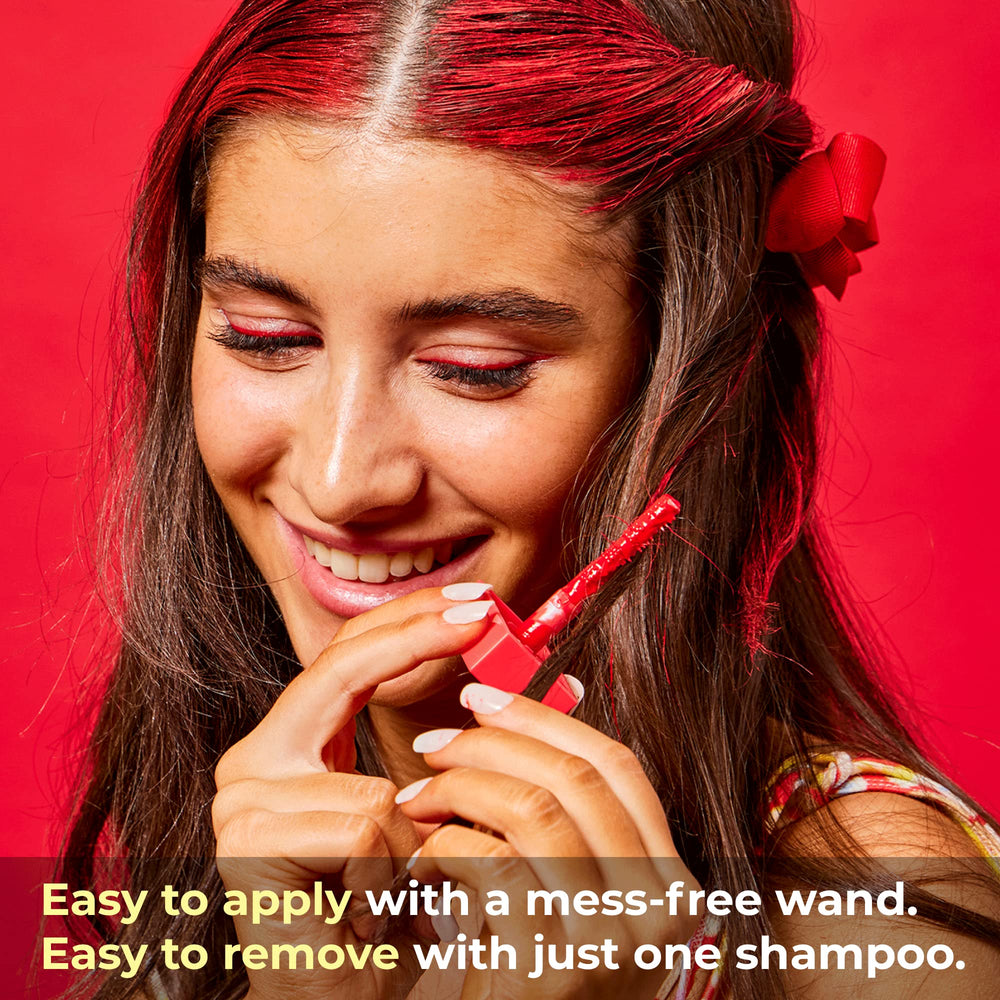 Shade Stix Rojo de Hally Hair, evita pintura en spray para un look limpio