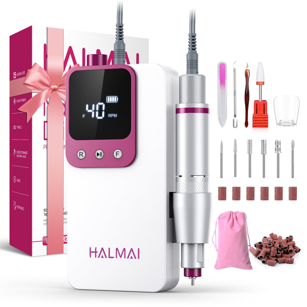Halmai fresa eléctrica para uñas profesional, ideal para limar y dar forma