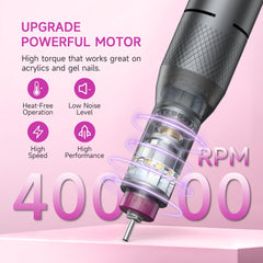 HALMAI herramienta con pantalla de cristal líquido, rpm y energía visibles.