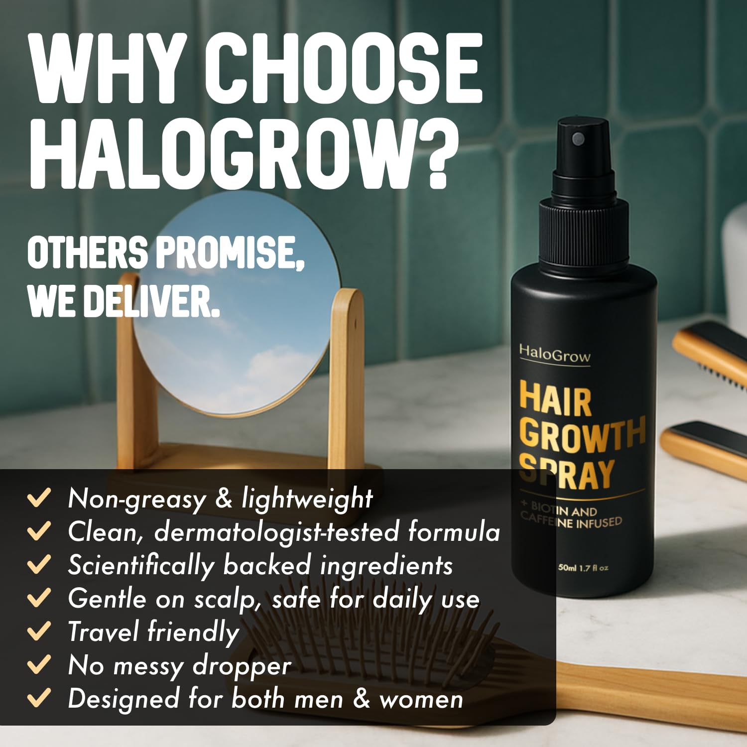 HALOGROW: fórmula profesional para personas con adelgazamiento moderado o zonas específicas.