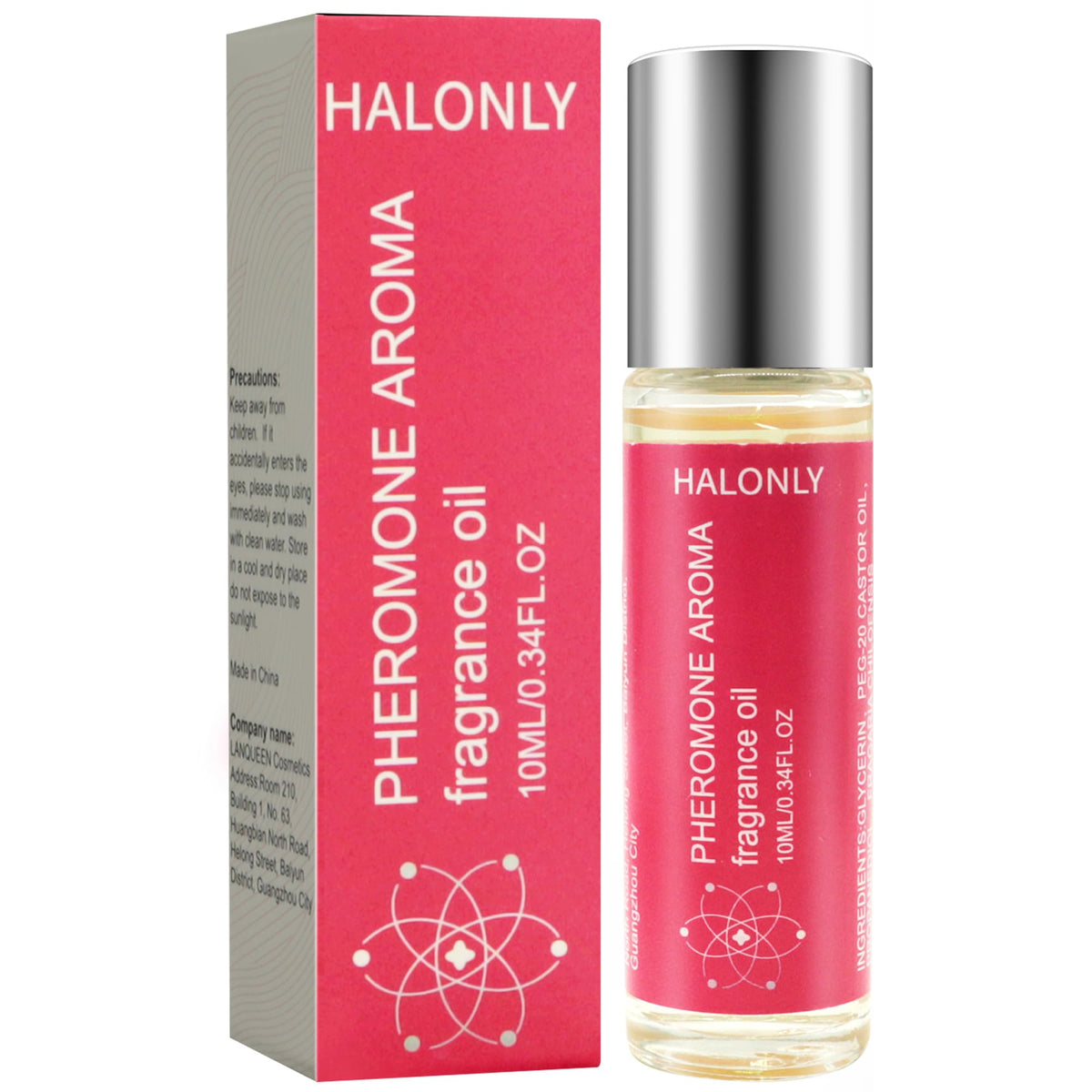 Halonly Roll-On feromonas para mujeres, botella para llevar en el bolso.