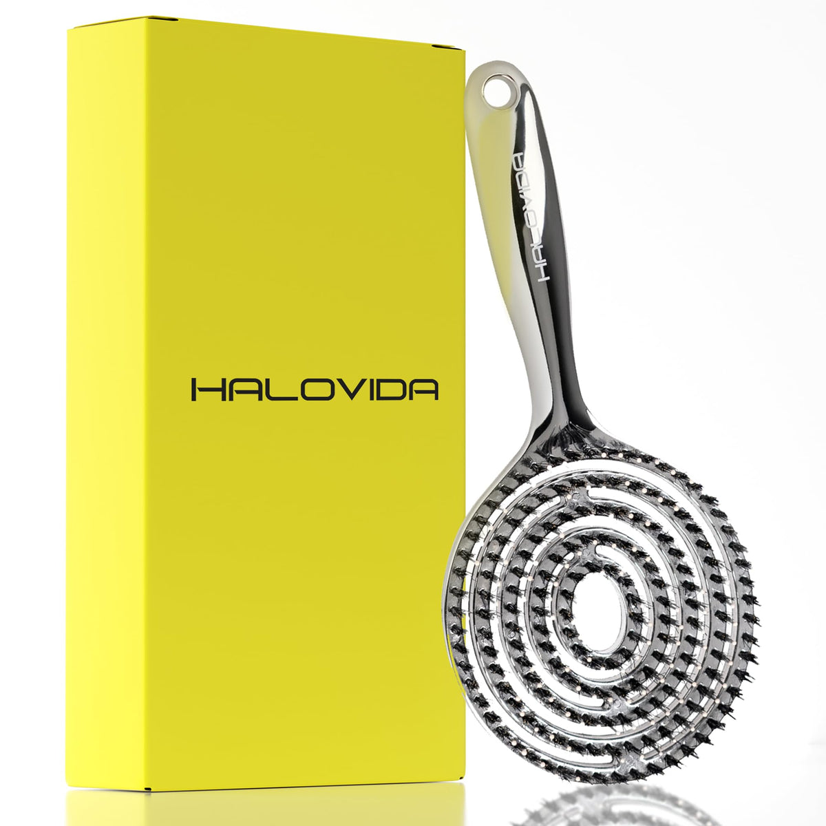 HALOVIDA cepillo doble capa cerdas de jabalí y nylon para desenredar sin tirar y reducir la estática.