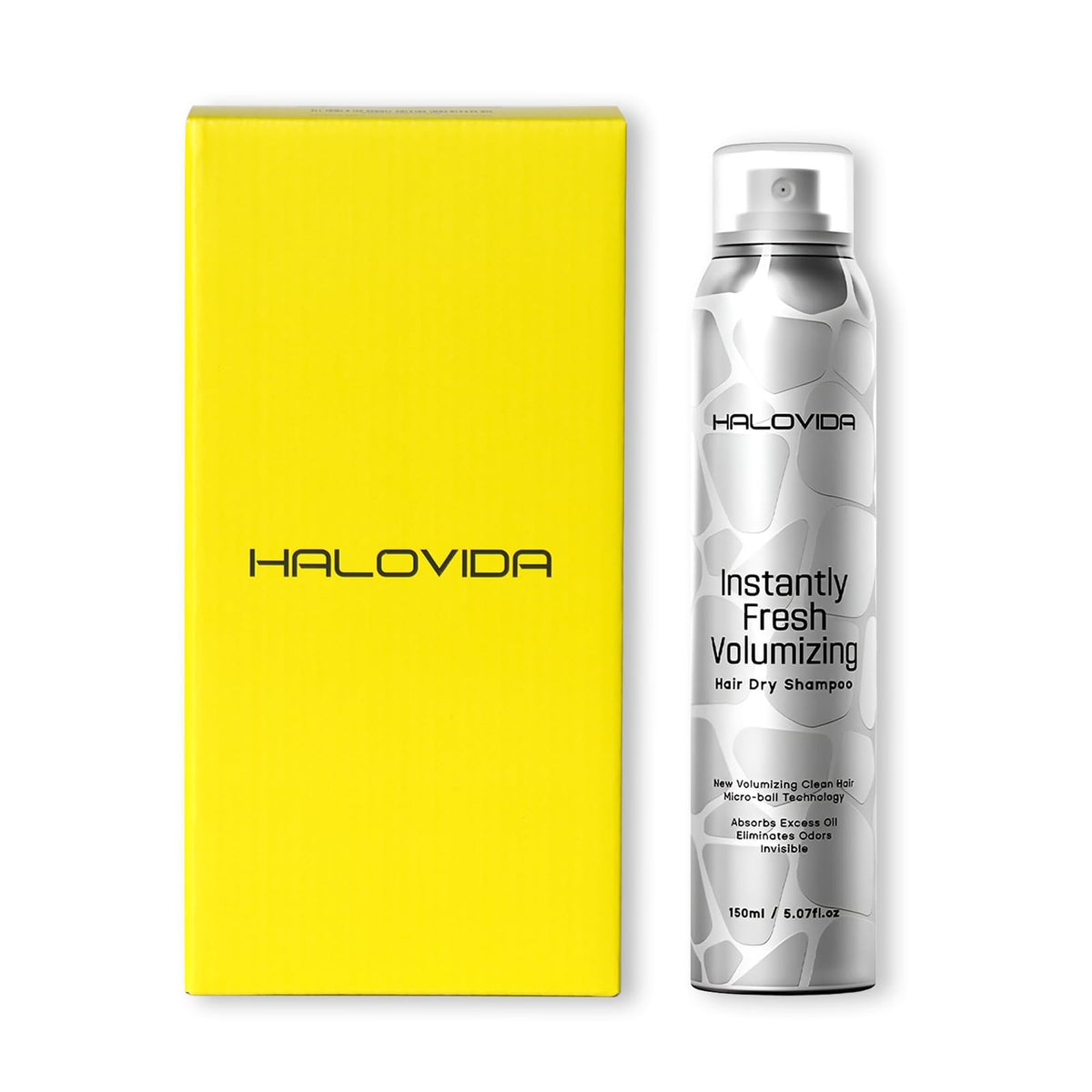 HALOVIDA champú seco para mujeres, bote y aplicación rápida para volumen