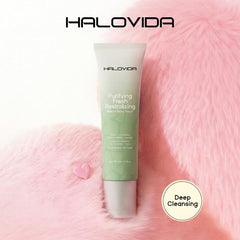 HALOVIDA Scrub grains fins : nettoyage en profondeur et régulation du sébum.