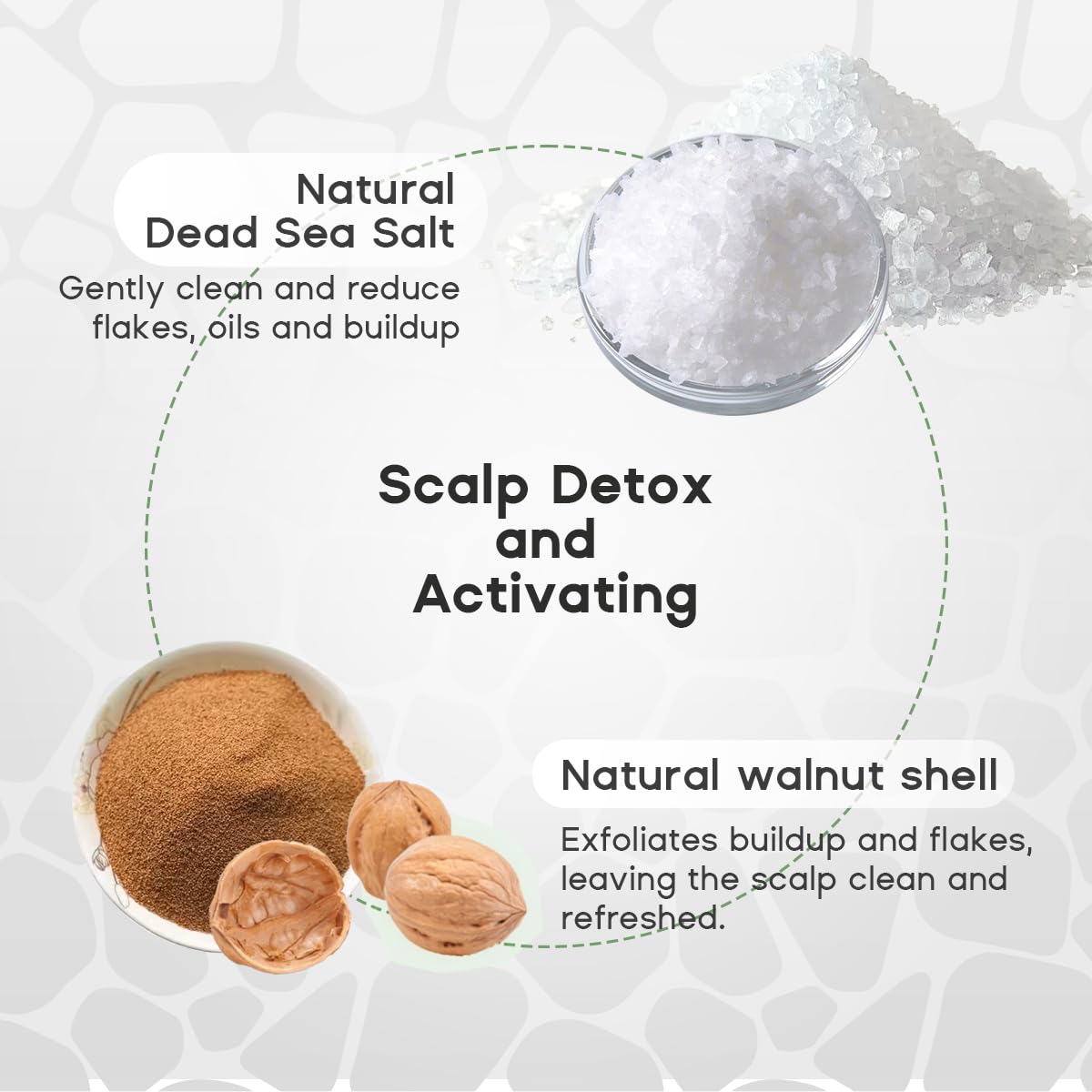 HALOVIDA Scrub volume racines : cheveux visiblement plus volumineux après rinçage.