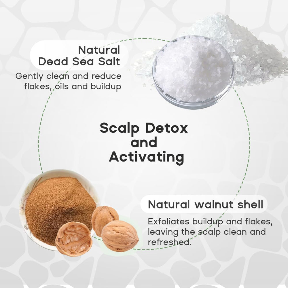 HALOVIDA Scrub volume racines : cheveux visiblement plus volumineux après rinçage.