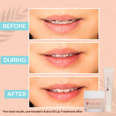 Hanalei exfoliante labios con kukui y aceite para hidratación profunda.