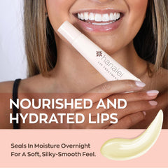 Textura cremosa de Hanalei Lip Treatment que sella la humedad.