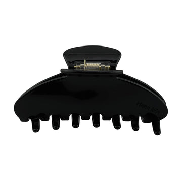 Hana Mia clip de acetato grande negro con agarre suave para cabello grueso