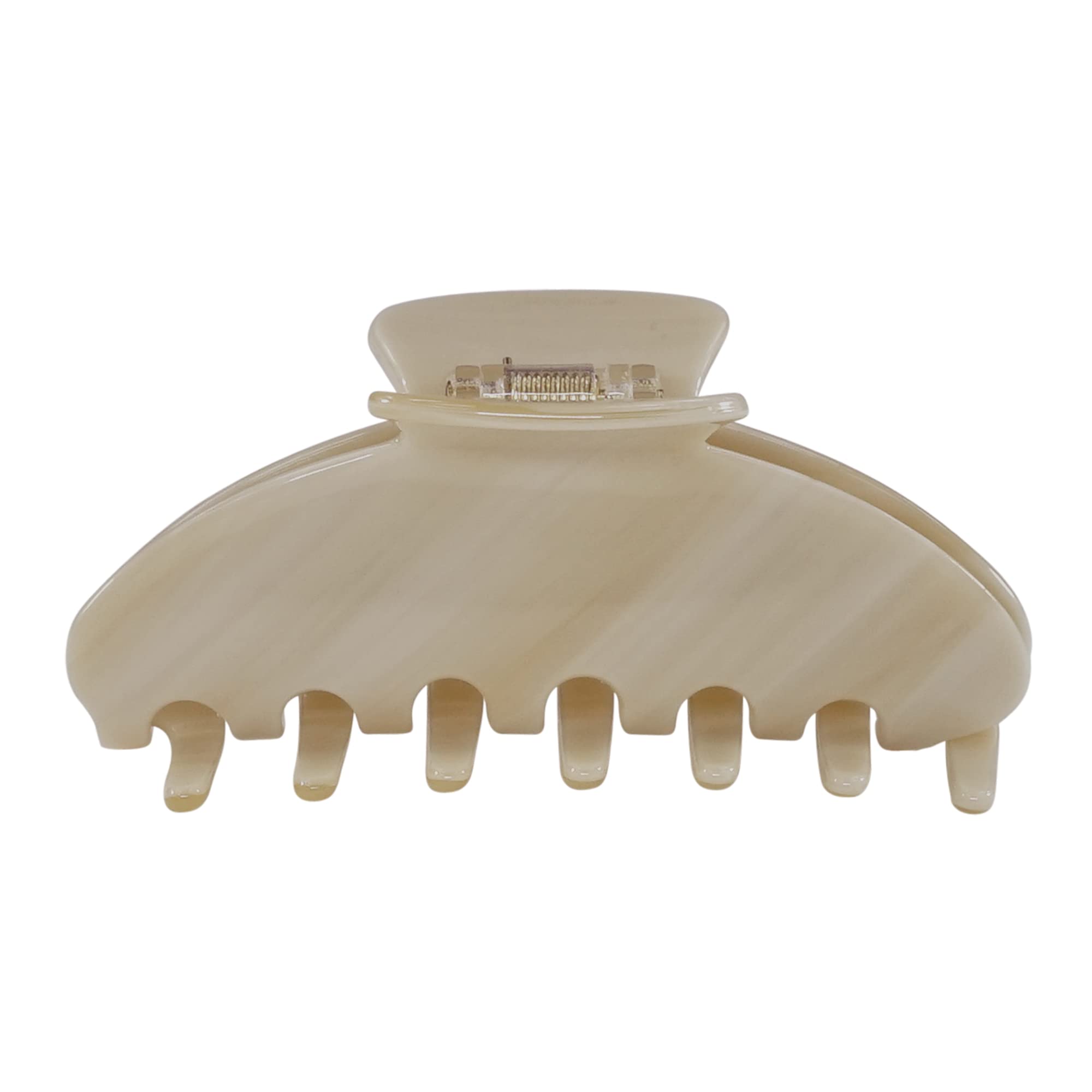 Garra Hana Mia crema grande, clip antiresbalante para cabello espeso