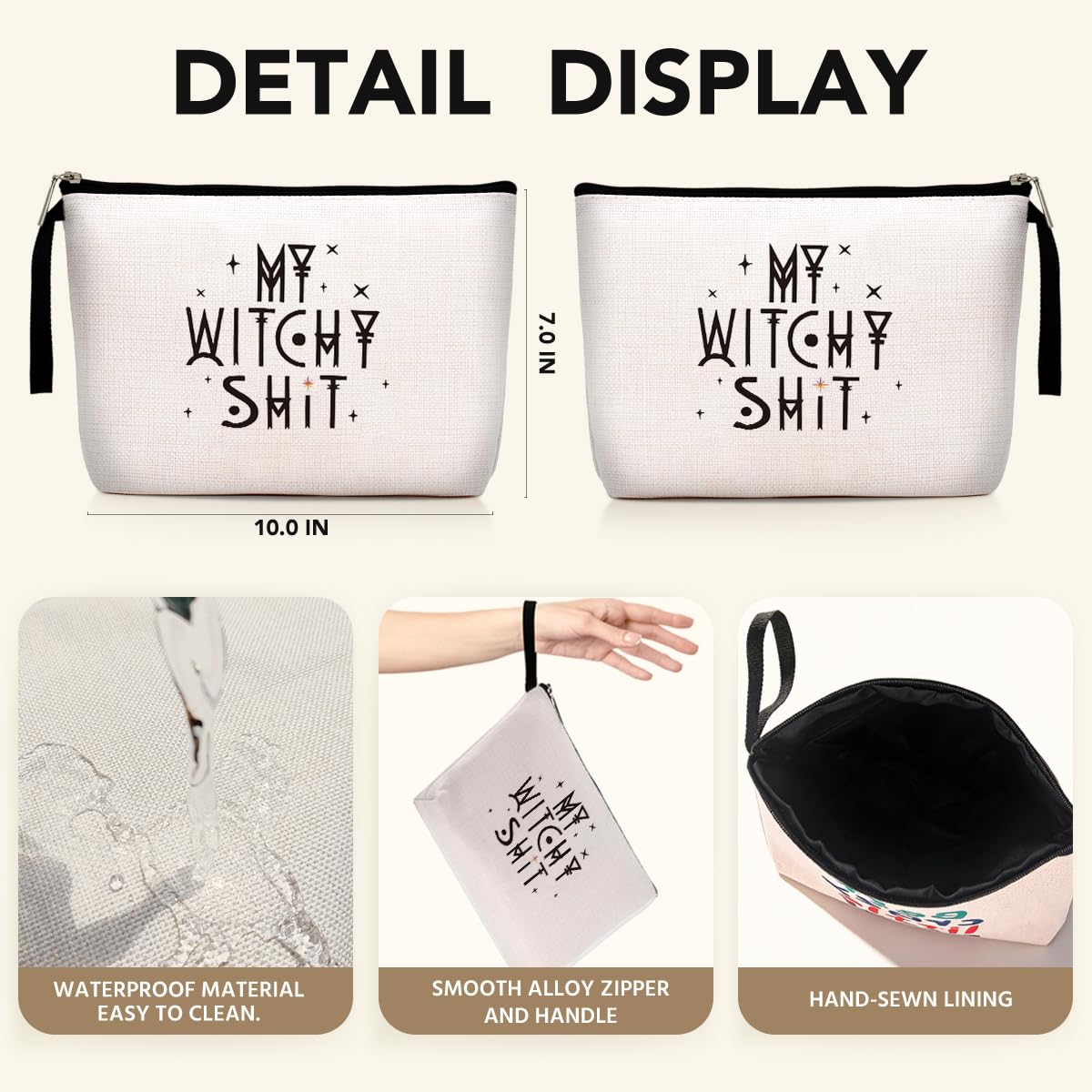 Hanamiya Na bolsa de maquillaje colores vivos, perfecta para viaje y uso diario.