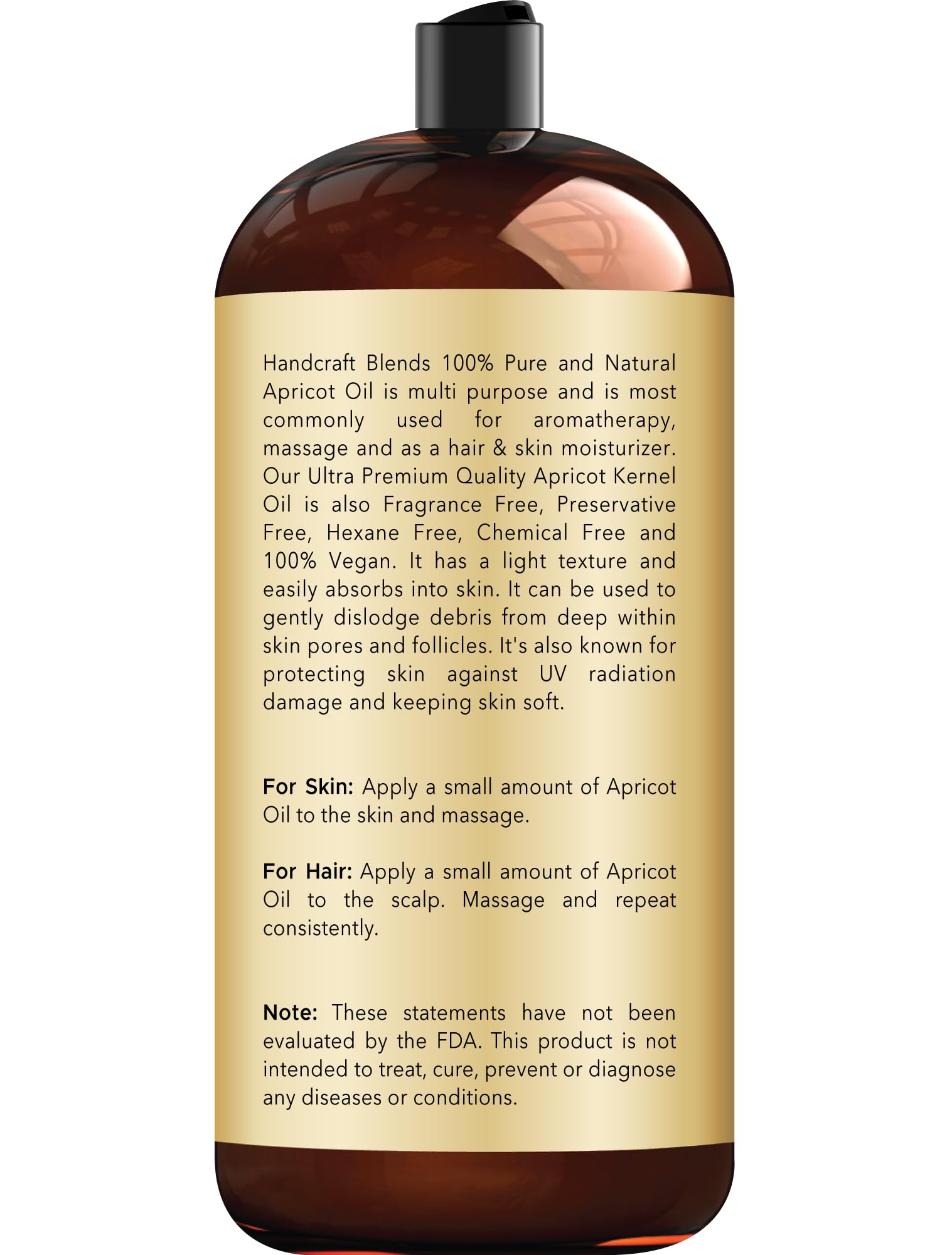 Handcraft Blends aceite de albaricoque en cabello, brillo natural y manejo fácil