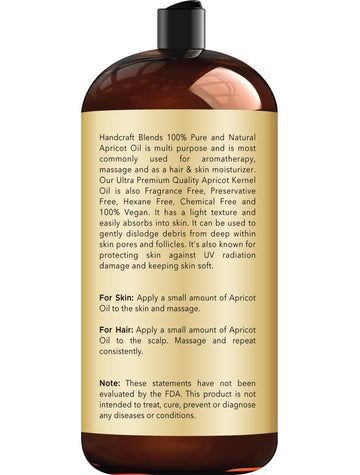 Handcraft Blends aceite de albaricoque en cabello, brillo natural y manejo fácil