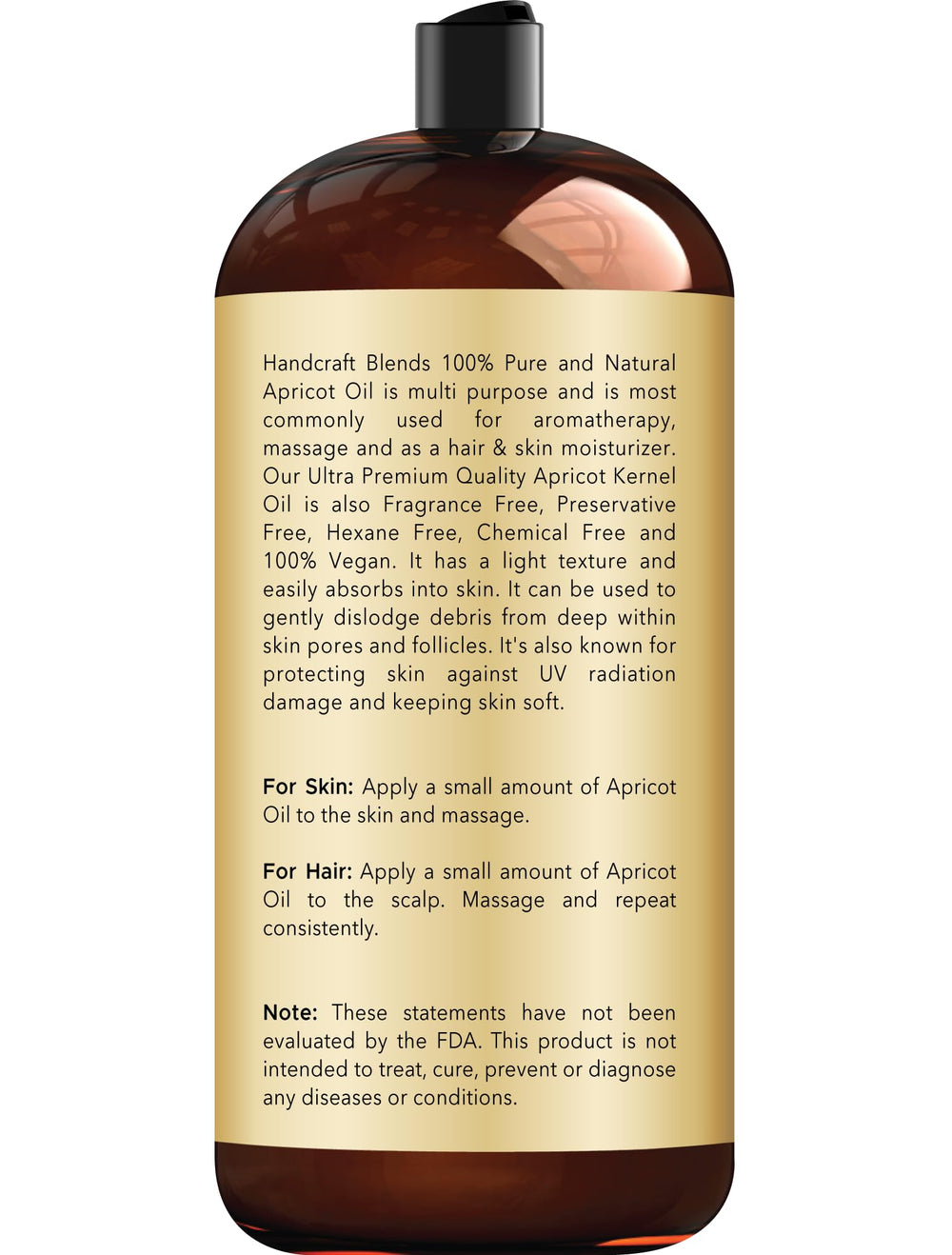 Handcraft Blends aceite de albaricoque en cabello, brillo natural y manejo fácil