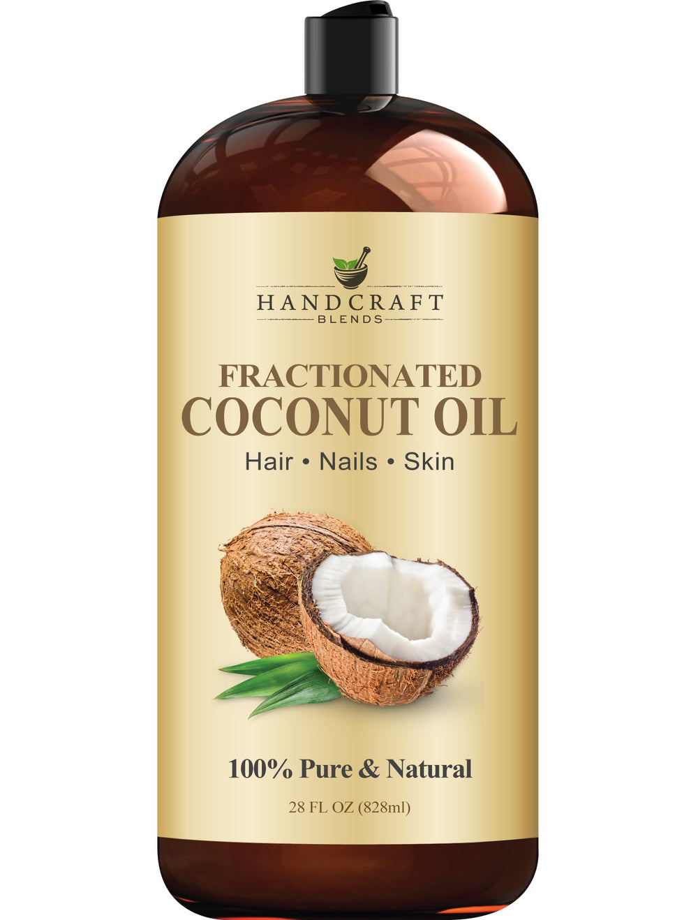 Handcraft Blends: botella de aceite de coco fraccionado para uso diario en piel