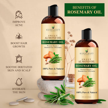 Romero en aceite de almendras Handcraft Blends mejora aroma capilar