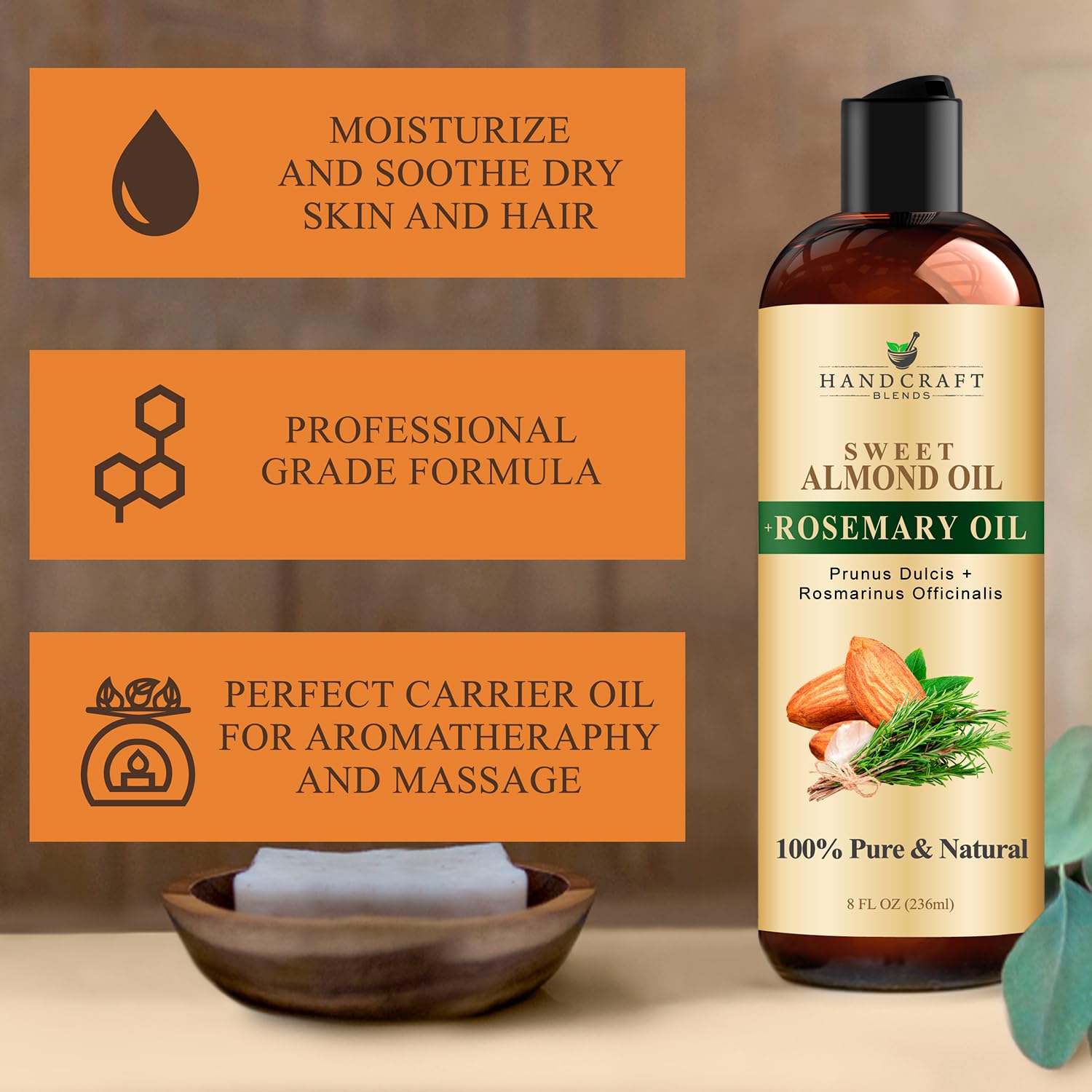 Aceite de almendras dulce Handcraft Blends para uso diario