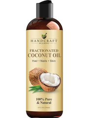 Handcraft Blends Aceite de Coco Fraccionado en botella para piel suave y ligera.